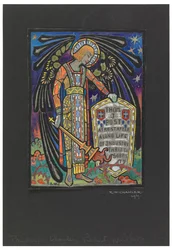 Design for Stained Glass Memorial Window to Thomas J. Post