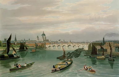 A View of Blackfriars Bridge and St. Paul
