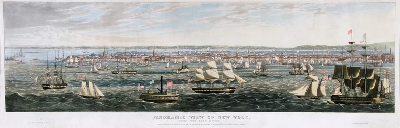 Panoramic View of New York, from the East River, pub. 1844