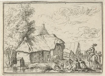 Encampment by a Village
