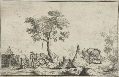 Encampment with a Pointed Tent