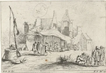 Well and a Tent by a Ruin