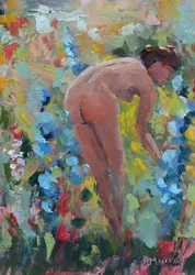 She Loved Her Delphiniums