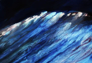 Crashing Deep Blue Wave