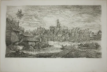 City with Stone Bridge