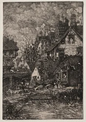 Entrance to a Village, 1861