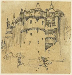 Castle with Two Figures