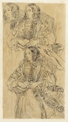 Study Sheet with a Seated Lady