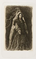 Woman in Fantastic Medieval Costume