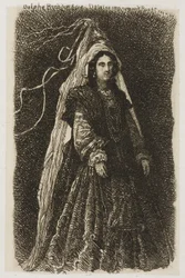 Woman in Fantastic Medieval Costume