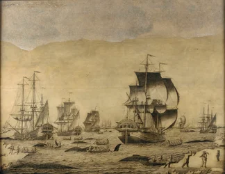Dutch whalers in the ice