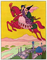 The Horse lifting them up into the air, illustration for 