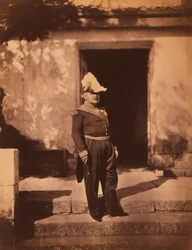 French Marshal Pélissier, Full-Length Portrait in Uniform and Hat, Standing in front of Building, Crimean War, Crimea, Ukraine