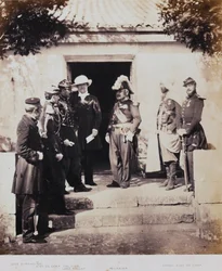 Group at Headquarters, from an album of 52 photographs associated with the Crimean War, 1855