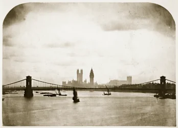 Houses of Parliament Under Construction, London