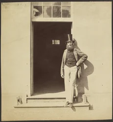 Man Standing in a Doorway at Hythe Barracks