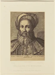 Reproduction of an Engraving by Marc Antonio of a Portrait by Titian