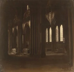 Salisbury Cathedral - The Nave, from the South Transept, 1858