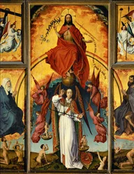 Altar of The Last Judgement: Christ-Judge, Archangel Michael Weighing Souls, Angels Sounding Trumpets and Carrying the Implements of the Passion; Saint Mary and Saint John Baptist