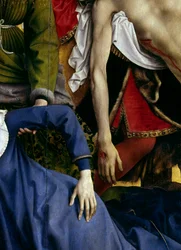 Deposition or descent of the cross (detail). Rogier Altarpiece by Rogier van der Weyden (1435)
