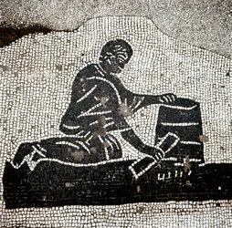 A Worker Filling a Bushel