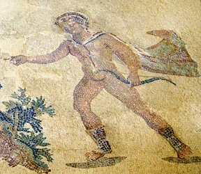 Apollo and Daphne, Detail of Apollo, House of Dionysos, Paphos, Cyprus