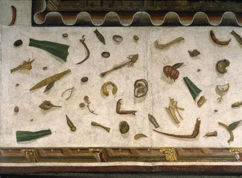 Asarotos (Floor Unswept) Fragments of Mosaic Signed by Harakliton from Rome, 2nd Century AD