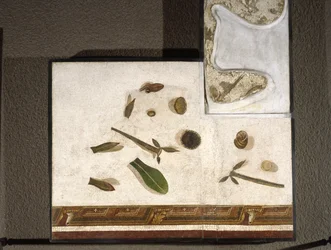 Asarotos (Floor Unswept) Fragments of Mosaic Signed by Harakliton from Rome, 2nd Century AD