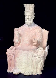 Baal Hammon Seated on His Throne, from the Sanctuary at Bir Bou Regba, Ancient Thinissut