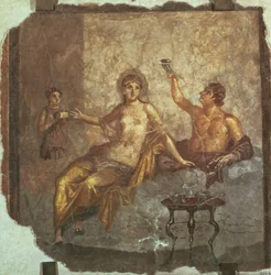 Banqueting Couple with a Slave, from Herculaneum
