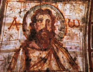 Bust of Christ, Catacombs of Commodilla, Rome