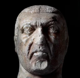 Bust of Diocletian, Roman Emperor, Marble Sculpture, Chieti, Museo Archeologico