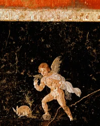 Cupid Hunting a Hare (Fresco)