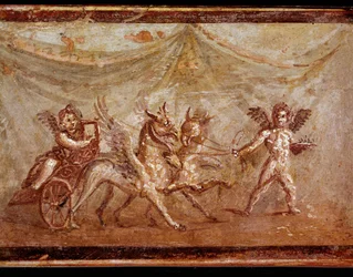 Cupids Playing with Hippogriffs