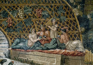 Detail of the Nilotic mosaic of Preneste (Palestrina) from the shrine of the deity of Fortune Primigenia, 80 BC