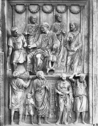 Emperor Marcus Aurelius in the act of 