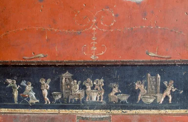 Frieze depicting cupids, House of Vettii, Pompeii