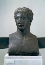 Head of the Doryphoros, after Polykleitos