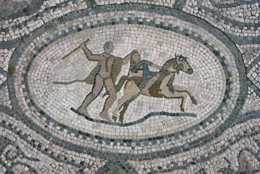 Hercules and the Amazons queen, from the floor of 