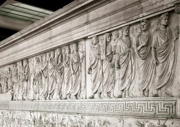 Imperial Cortege of Emperor Augustus - Low north marble relief of the Ara Pacis Augustae