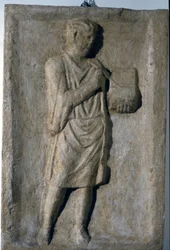 Low Roman Relief from the 3rd Century AD. A Writer