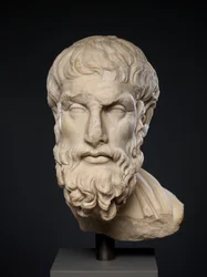 Marble Head of Epikouros