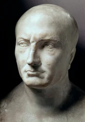 Marble head of Publius Cornelius Scipio Africanus, Roman statesman