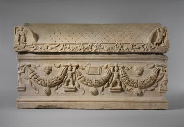 Marble Sarcophagus with Garlands
