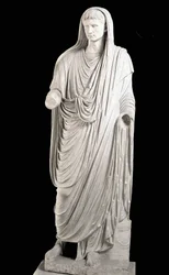Marble Sculpture of the Roman Emperor Augustus (Gaius Julius Caesar Octavianus) as Pontifex Maximus