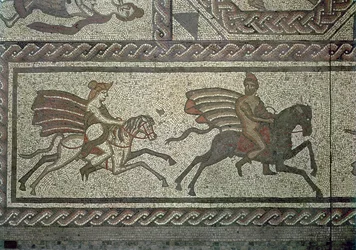 Mosaic Pavement from the Roman Villa at Low Ham (detail)