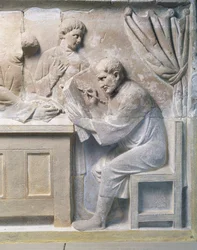 Relief from mausoleum depicting tax collector