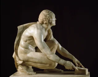 Roman Art: A Sharpener Sharpening His Knives