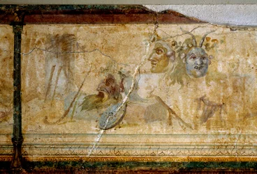 Roman Art: Still Life with Theatre Masks (detail)