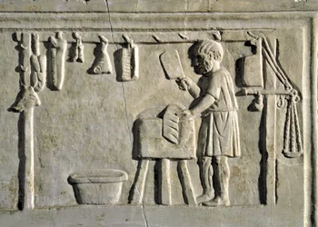 A butcher in his shop